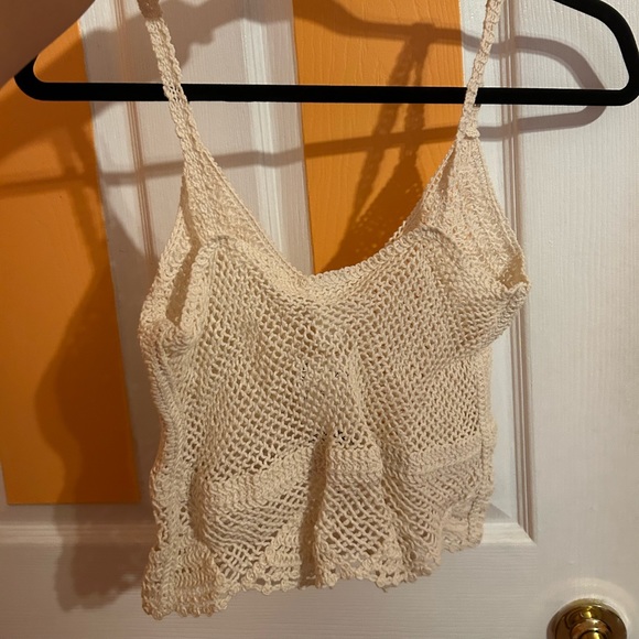 Brand new cream crochet top w/tags - Picture 2 of 2